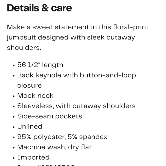 Nordstrom Rack London Times Black Floral Print Mock Neck Jumpsuit 16 - Picture 14 of 14